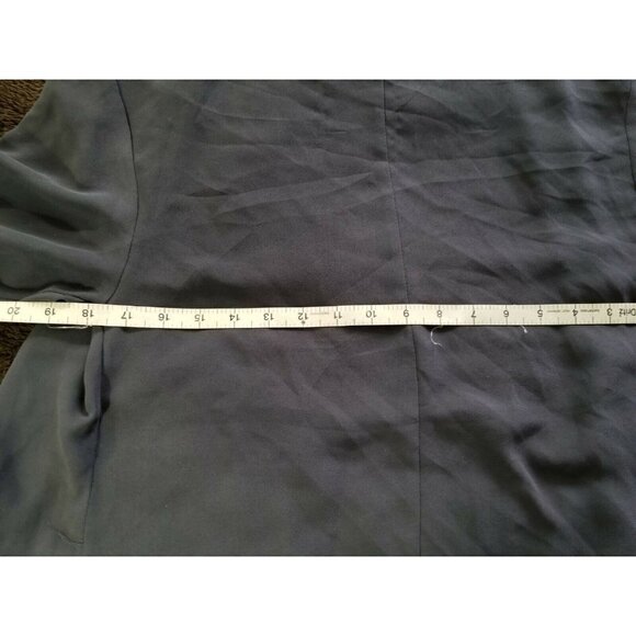 Divided H&M Gray Sheer Open Front Jacket/Cardigan Lace Trim 3/4Sleeve Size 4 - Picture 4 of 7